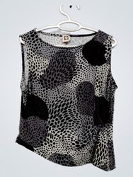 Anne Klein Sleeveless Abstract Print Top