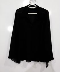 ODDS & EVENS Black Sheer Blouse