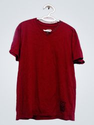 Ecko Unltd. Maglietta Bordeaux a Scollo a V