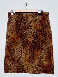BRIGGS NEW YORK Leopard Print Skirt