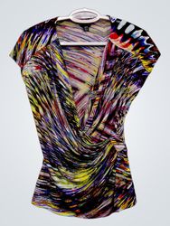 Dusah Designs Women's Abstract Print Dolman Sleeve..