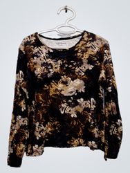 Croft & Barrow Women's Long Sleeve Floral Print To..