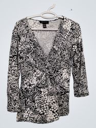 Cable & Gauge Blusa Feminina Decote V com Nó Front..