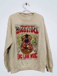 Woodstock Summer 1969 Peace Love Music Sweatshirt