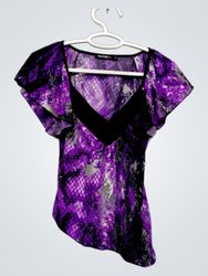 George Women's Purple Snake Print Blouse

George W..