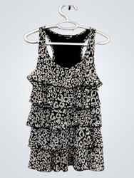 Forever 21 Ruffled Leopard Print Tank Top