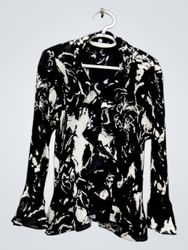 Violet & Claire New York Blusa estampada em preto ..