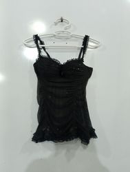 La Senza Top de Camisola Transparente Preta