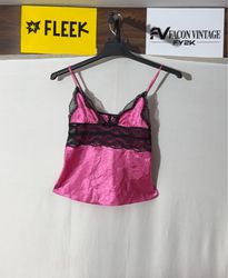 Cynthia Rowle Pink Lace Trim Camisole