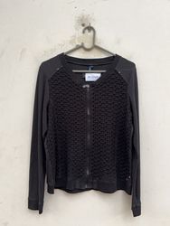 H&M Black Zip-Up Knit Jacket
