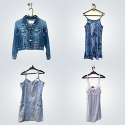 Striped Dresses +Denim Jackets Set(FV 378)