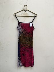 Abstract Print Spaghetti Strap Mini Dress