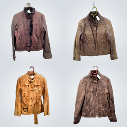 Y2K Brown Leather Jackets