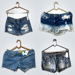 Y2K Distressed Denim Shorts