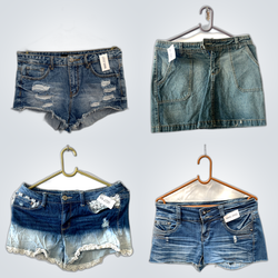 Y2K Distressed Denim Shorts