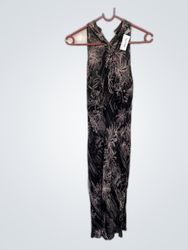 Black and Pink Floral Jumpsuit