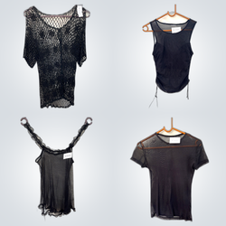 Y2K Fashion Mesh Tops