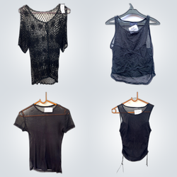 Y2K Fashion Mesh Tops