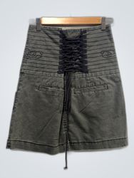 Gray Skirt with Black Laces