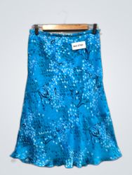 Jupe florale bleue