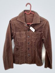 Giacca di jeans marrone