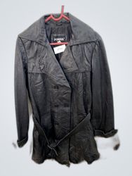 Powar Leather Jacket with Fur Trim