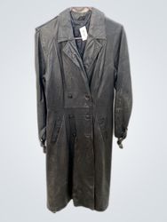 Black Leather Trench Coat