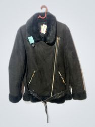 Black Fur-Lined Jacket