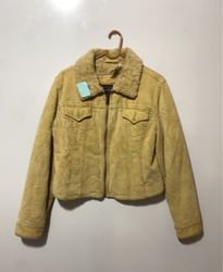 Armani Corduroy Jacket with Fur Collar