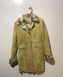 Tan Fur Trimmed Coat