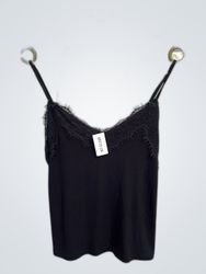 Black Lace Trim Camisole