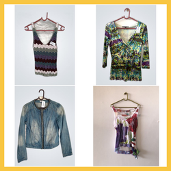 Mixed Color Tops+Denim Jacket Pack(FV 171)