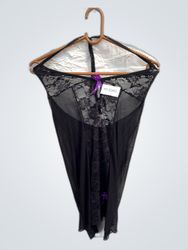 Schwarze Spitzen-Chemise