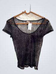 Black Crochet Top