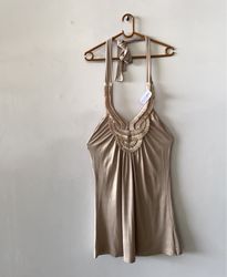 Beige Satin Kleid