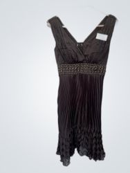 Vestito Nero Plissettato