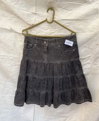 Saia de corduroy cinza Clockhouse