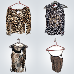 Cheeta printed Tops +Skirts Set(FV 546)