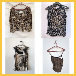 Cheeta printed Tops +Skirts Set(FV 546)