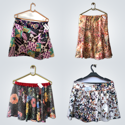 Mixed Color Tops +Mini Skirt Collection (fv-069)
