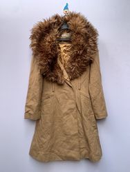 Miss Selfridge Fur Trim Coat
