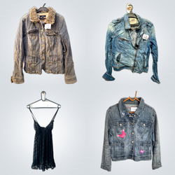 Neutral Dresses+Denim Jacket Set(FV 167)