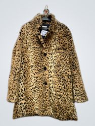 Pimkie Leopard Print Faux Fur Coat