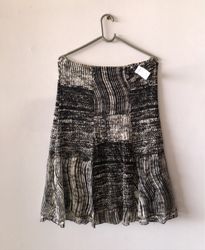 Saia de Patchwork Preto e Branco