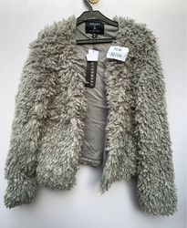 ASHLEY Grey Fur Coat