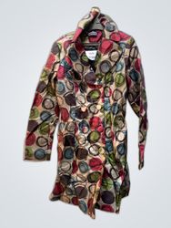 Long Sleeve Floral Pattern Coat
