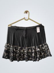 Black Floral Skirt
