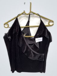 ASOS Black Velvet Halter Blouse