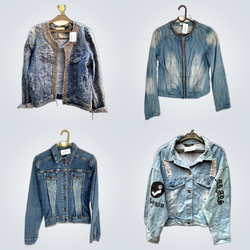 Neutral Denim Jacket Set (FV-437)