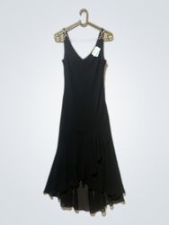 Vestido Mini Sem Mangas V-Neck Preto Zara